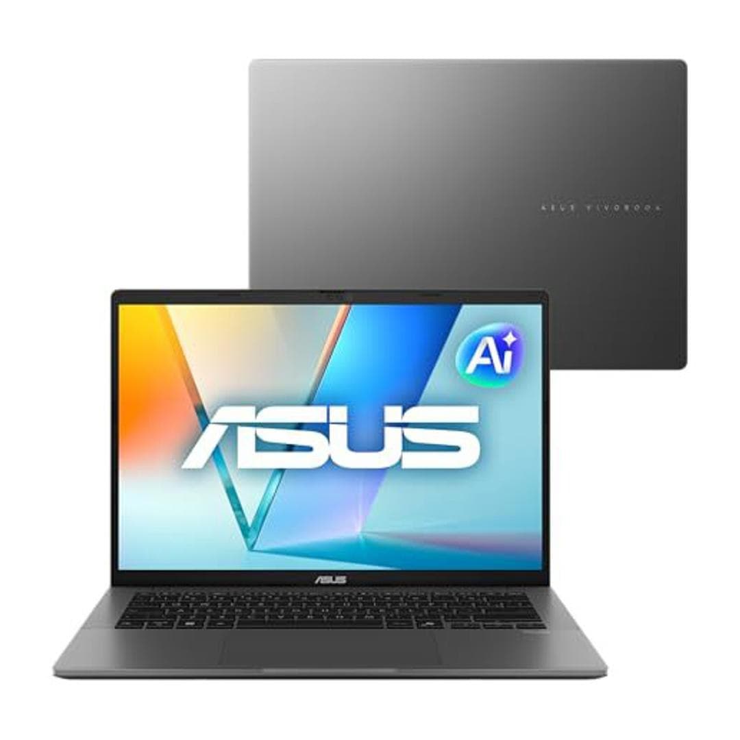 Notebook ASUS Vivobook S14 IA PC, Core Ultra 7, 16 GB, 512 GB, Linux, 14'' Nivel IPS 60Hz, Matte Gray - S3407CA-LY121